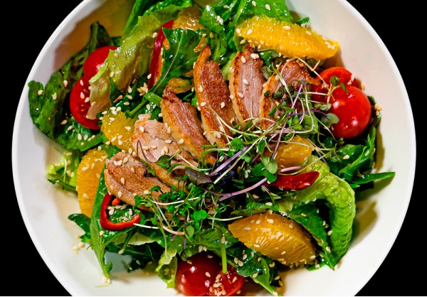 Salad with duck