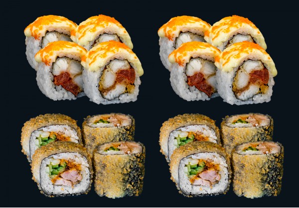 Hot Izumi Tai maki & Chicken Tempura maki