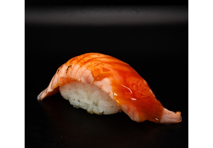 Hot Sake nigiri 1.pcs.